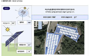 최적의 방위각 경사각을 고려한 발전효율 계산